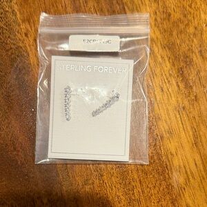 Sterling Forever Silver Crystal Ear Climbers - Silver